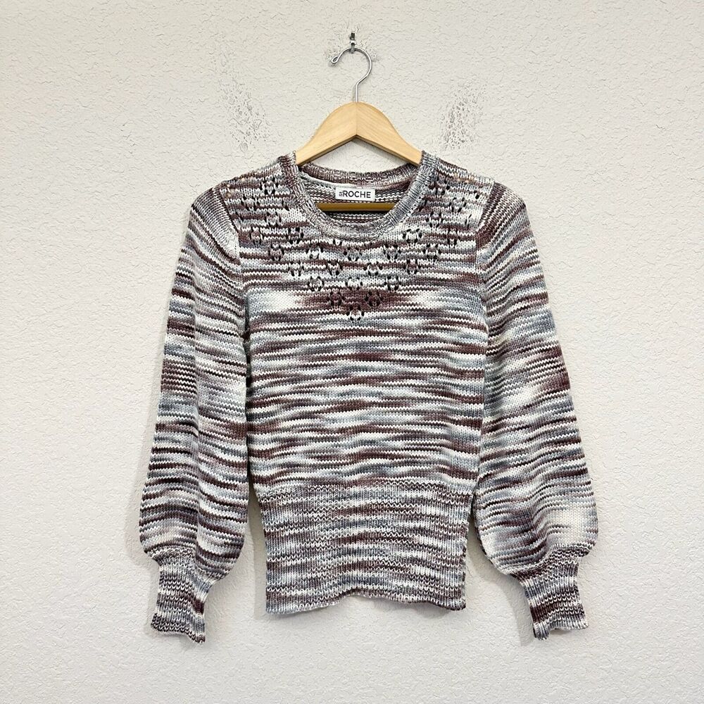 ST. ROCHE Stormy Sweater Multicolor Pullover Cozy Merino Wool NWOT